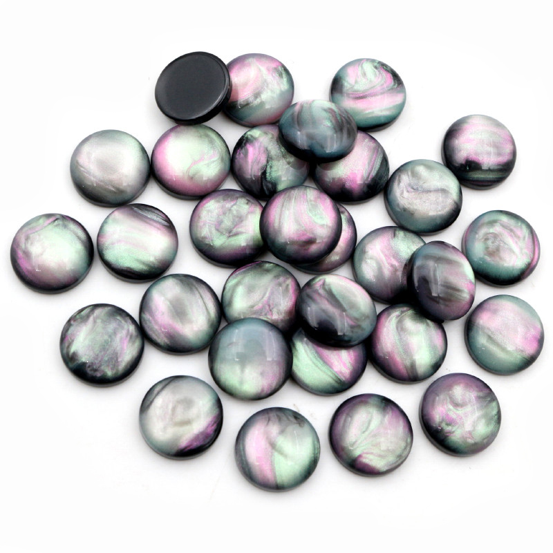 Resin Craft Projects - 40個 8mm 10mm 12mm 丸型樹脂カボション カメオ