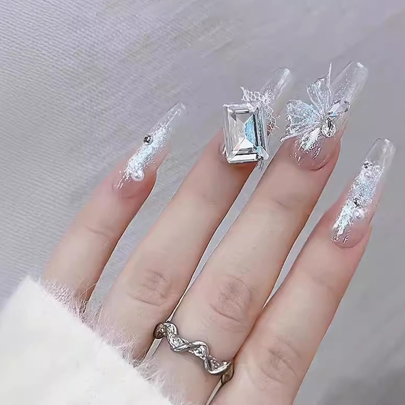 女の子のための繊細な金属石膏マニキュア接着剤,3Dネイルアー - Gold Foil Flakes のレビューと価格