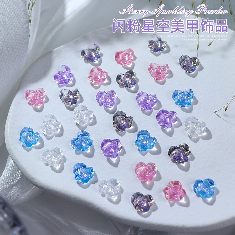 50個入り/パック 10x10mm ネイルアート用 ファイン - Resin Glitter Pack のレビューと価格