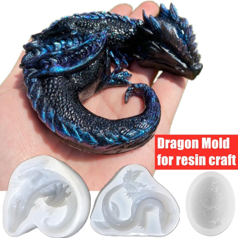 3 スタイルミラー眠いドラゴン恐竜シードラゴンの卵シリコーン - Resin Craft Material のレビューと価格