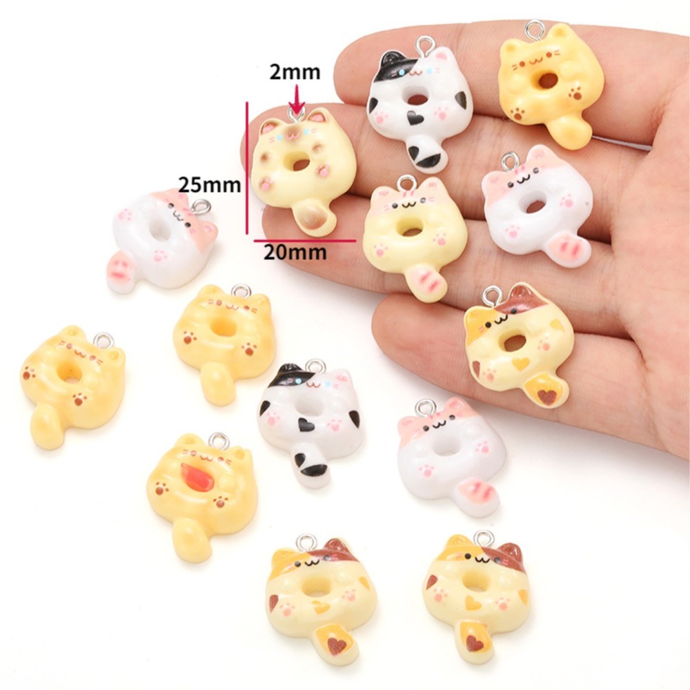 10 個かわいい漫画猫樹脂チャームかわいいキティ動物ペンダン - Resin Craft Projects のレビューと価格
