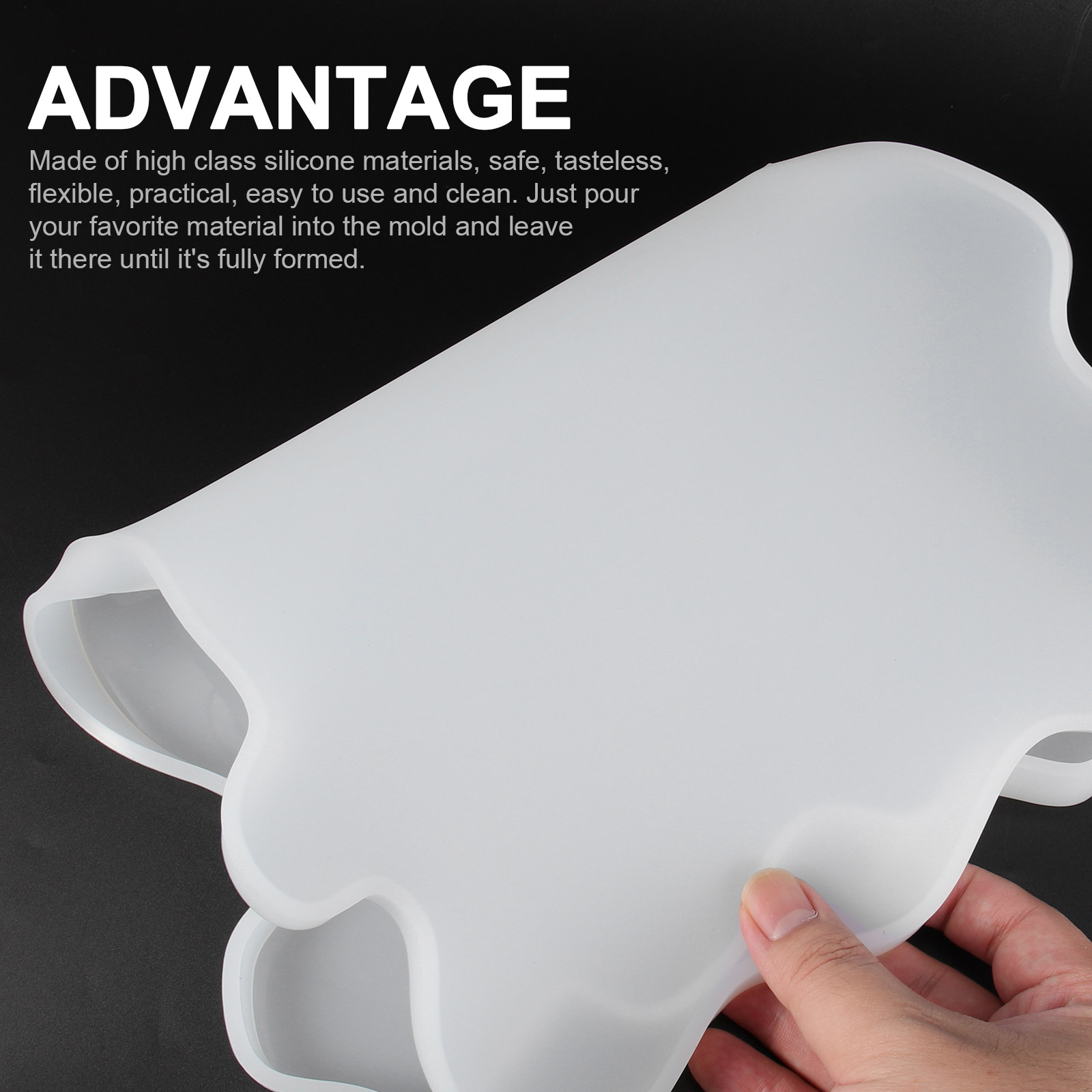 DIYエポキシ樹脂クラフト、ジュエリー、プレート作成、収納ト - Serving Tray Mold のレビューと価格