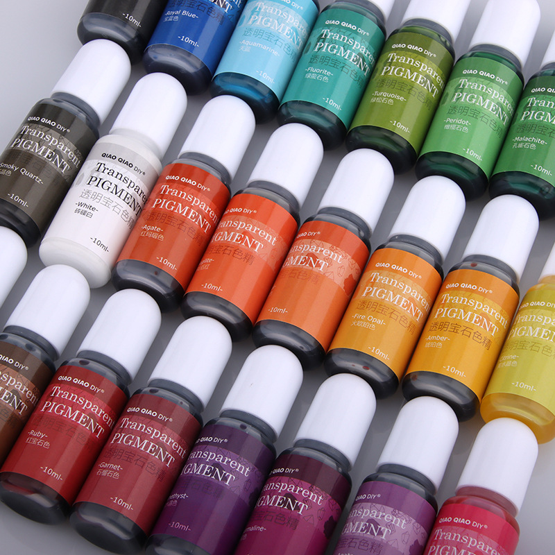 レジン顔料 透明宝石 エッセンシャルオイル UVレジン キャ - Resin Pigment Set のレビューと価格