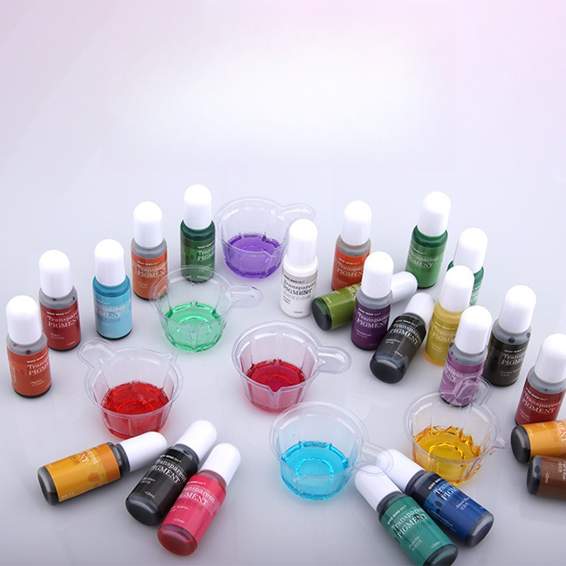 レジン顔料 透明宝石 エッセンシャルオイル UVレジン キャ - Resin Pigment Set のレビューと価格