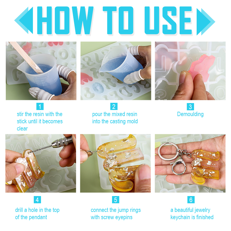 アルファベットキーホルダー金型アルファベット樹脂シリコーン金 - Resin Jewelry Kit のレビューと価格