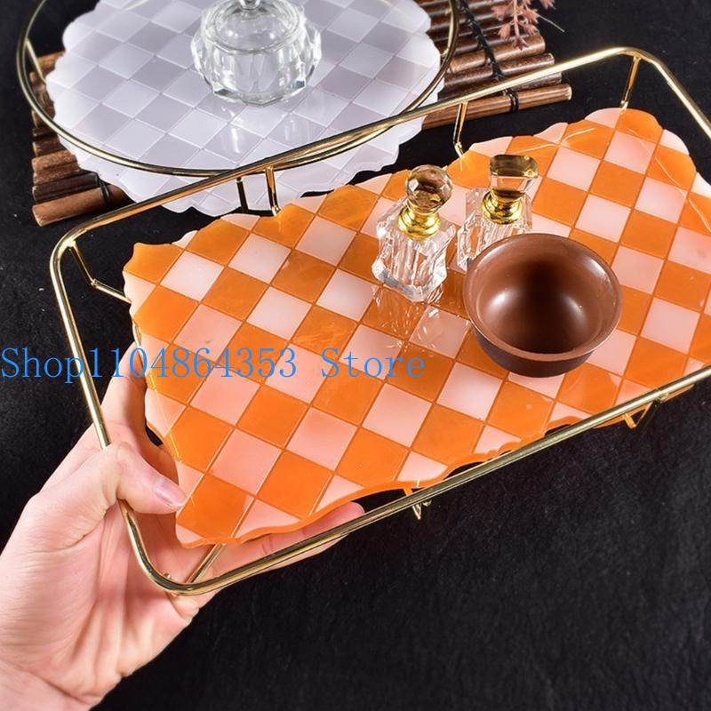 652F チェッカーボードトレイエポキシ樹脂鋳造金型サービン - Serving Tray Mold のレビューと価格