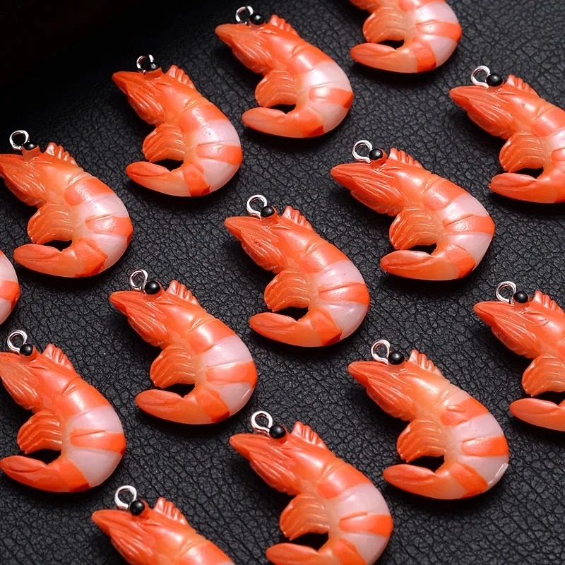 10個入り 3Dシミュレートロブスターシュリンプチャーム、ア - Resin Craft Projects のレビューと価格