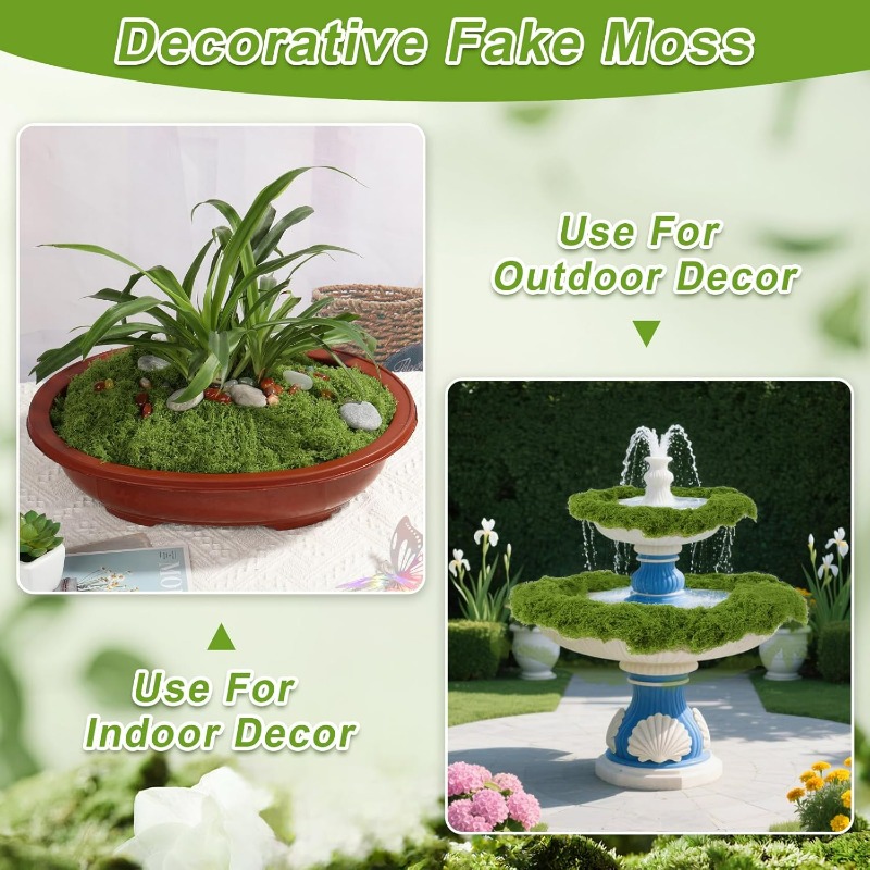 人工緑の植物、永遠の命を持つモス、DIYクラフト、フェイクプ - Terrarium Moss Art のレビューと価格